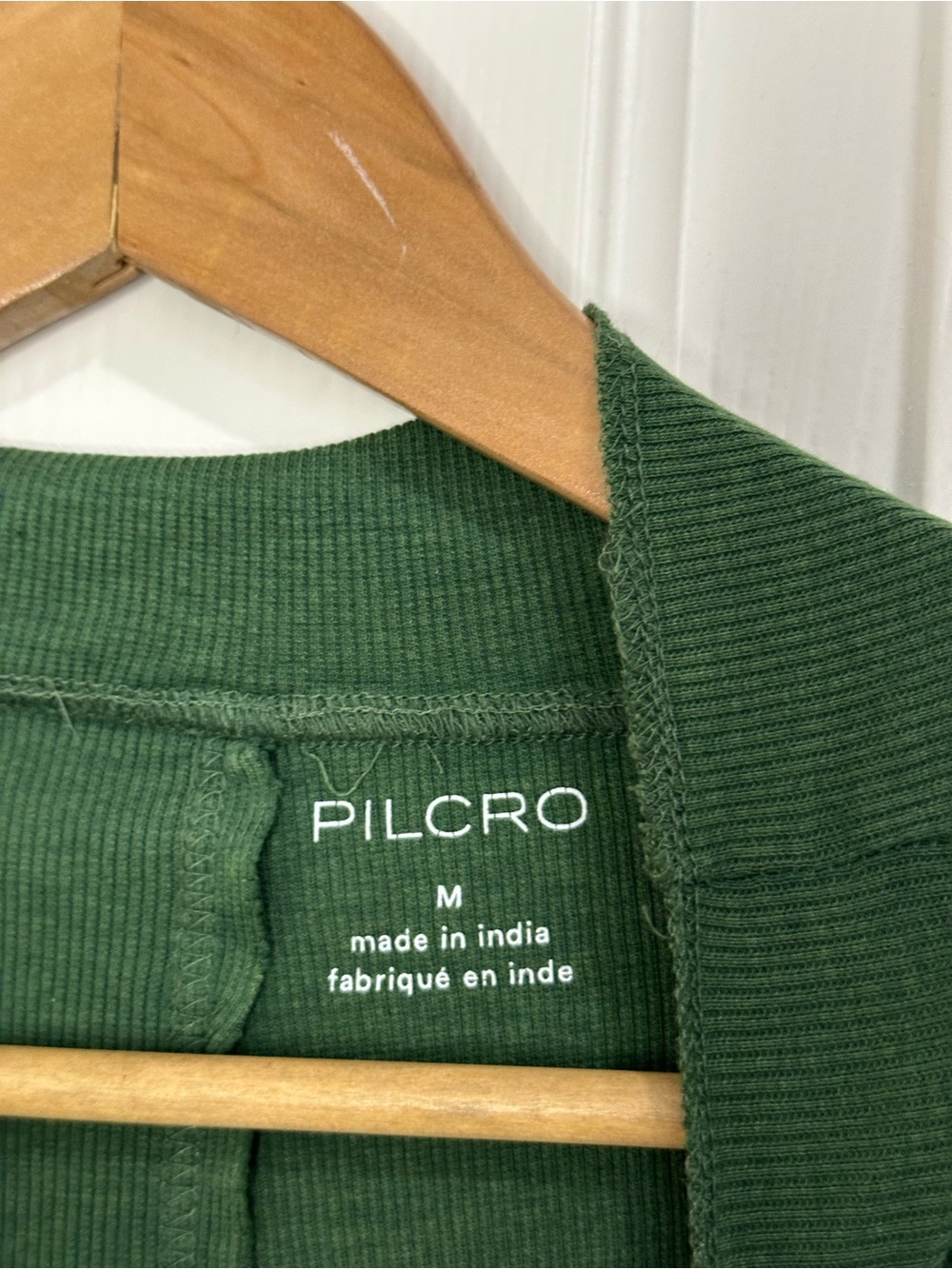 Pilcro Anthropologie Green Ribbed Cotton Modal Blend Mockneck Halter Top Sz M - Picture 6 of 8